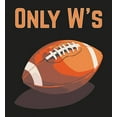 thumbnail image 2 of Only W's American Football Youth Black Crew Neck Short Sleeve Tee-XL, 2 of 4