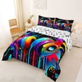 thumbnail image 2 of Erosebridal Kids Video Headphones Queen Comforter Set,Multicolor Splash Ink Bedding Comforter Set For Boys,Reversible 3-Piece, 2 of 7