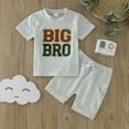 thumbnail image 2 of Fsqjgq Baby Boy Clothes 4-5 Years Child Outfits Toddler Boys Summer Short Sleeve Letter Embroidery Tops Shorts 2PCS Outfits Clothes Set Baby Boys Summer Clothes Boy Baby Clothes Pajama, 2 of 7