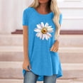 thumbnail image 2 of Pompotops Chemises Mode Décontractée pour Femmes Manches Courtes Tee-Shirt Ample Tunique Blouse, 2 of 4