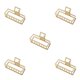 thumbnail image 2 of Sonducket Claw Clip Simple Style Portable Grip Exquisite Hair Decor Sturdy Alloy Accessories Barrettes Pins Geometric for Women KC Oro/Rectángulo 5Conjunto, 2 of 6