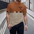 thumbnail image 2 of Jinhomg Mens Vintage T Shirts Ethnic Style Western Aztec Print Tees Lightweight Comfy Short Sleeve Crew Neck Athletic Tops Gym Workout Wear Lighten Beige XXXL, 2 of 6