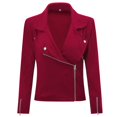 thumbnail image 2 of Womens Retro Solid Slim Fit Punk Jacket, 2 of 4