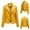 Yellow, variant on 2022 Motor Jacket Coat Zip Biker Short Punk Cropped Womens Tops Plus Size Loose Fit Casual Womens's Fashion Lapel Tops Yellow XXXL