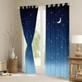 thumbnail image 3 of jejeloiu Starry Sky Black Out Curtains,Universe Nebula Theme Curtains Pack of 2 (42x63 Each) For Kids, 3 of 6