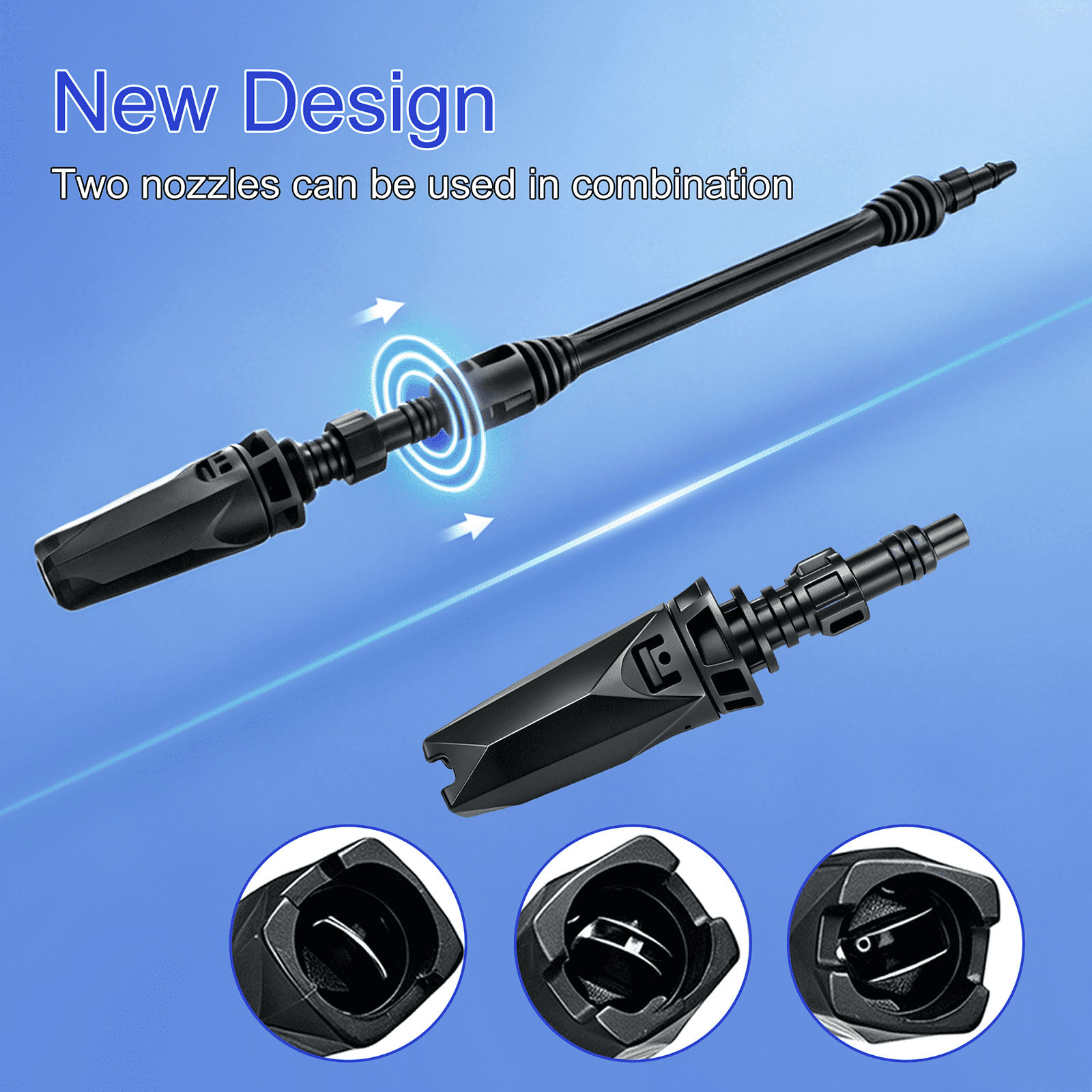 MQHUAYU 1000PSI Cordless Pressure Washer, Adjustable 6-in-1 & Turbo Nozzle Portable Handheld Electric Power Washer with 16.4ft Hose for Car, Home, Patios