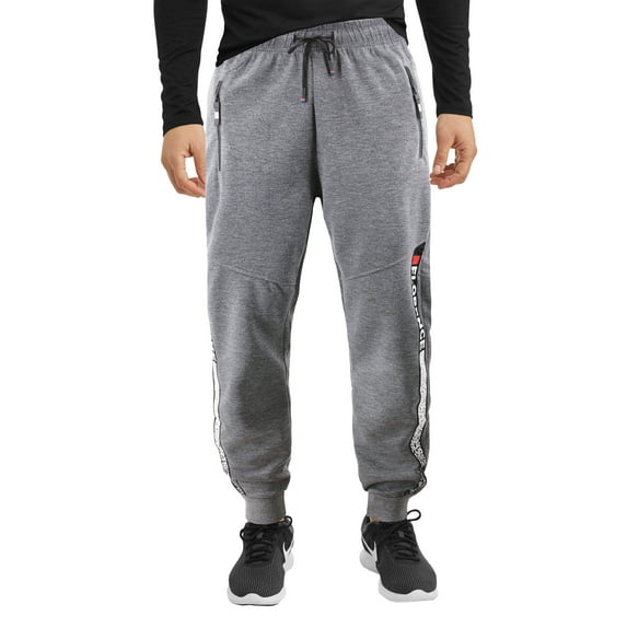 Men's Sports Athletic Moto Quilt Camo Fitness Joggers Gym Drawstring Sweatpants (641161-Grey, L)