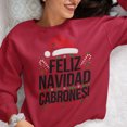thumbnail image 3 of Feliz Navidad Cabrones Christmas Sweater | Crewneck Comfy Sweatshirt | Funny Latino Christmas Xmas | 4 Colors, 3 of 10
