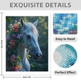 thumbnail image 3 of Diamond Art Kits for Adults - 5d White Horse With Floral Garland Diamond Painting for Adults, Diamond Art for Adults Beginners, Diamond Painting Kits for Adults for Home Wall Decor, 3 of 7