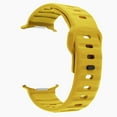 thumbnail image 3 of Soft Silicone Watch Band Compatible for Samsung Galaxy watch Ultra 47mm Band Men Women, Breathable Sport Watch Band for Galaxy Watch 7 Ultra 47mm Strap,Yellow, 3 of 6