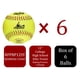thumbnail image 2 of Rawlings Práctica de bateo Softbol de lanzamiento rápido 12 RFPBP12SY 6 unidades Amarillo, 2 of 2