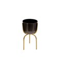 thumbnail image 1 of Sagebrook Home Metal 20" Planter On Tripod, Gunmetal/Gold, 1 of 5