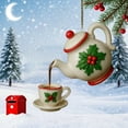 thumbnail image 3 of Christmas Teapot Ornament Set,Festive Hanging Decorations with Santa, Snowflake & Christmas Tree Designs, Ideal for Xmas Tree Decor, Personalized Christmas Ornaments 2025, 3 of 4