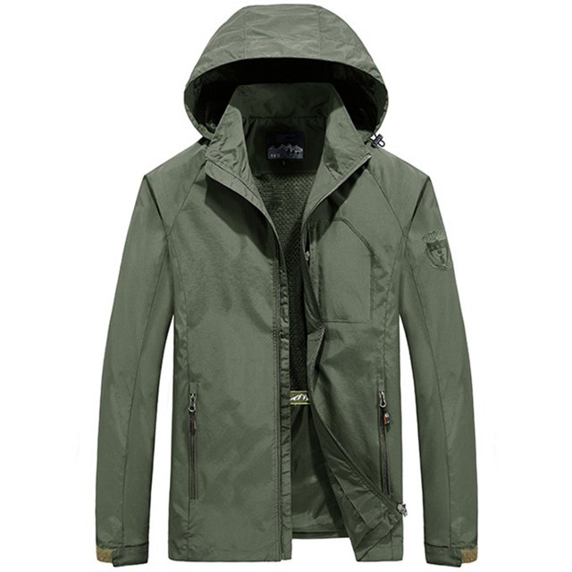 Chaqueta de hombre con capucha de esquí de invierno chaqueta al aire libre cortavientos con capucha abrigo de lluvia para viajar escalada senderismo prendas de vestir
