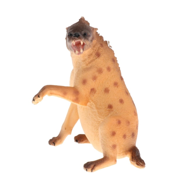 KLKCMS Figurines d'Animaux Mini Figurines d'Animaux Réalistes Jouet Figurine Peint à la Main Modèle Hyena