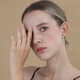 thumbnail image 5 of APSVO 18K White Gold Plated Drop Earrings for Women Girls S925 Sterling Silver Post September Birthstone Earrings with Blue Sapphire Birthday Graduation Jewelry Gifts Teen Her Mom Adults Kids Ideas, 5 of 9