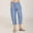 Light Blue, variant on Tbopshirt High Waisted Shorts Women Casual Solid Cotton Linen Drawstring Elastic Waist Wide Leg Pants Cropped Trousers