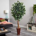 thumbnail image 4 of Nearly Natural 6.5Ft. Ficus With Decorative Planter, 4 of 5