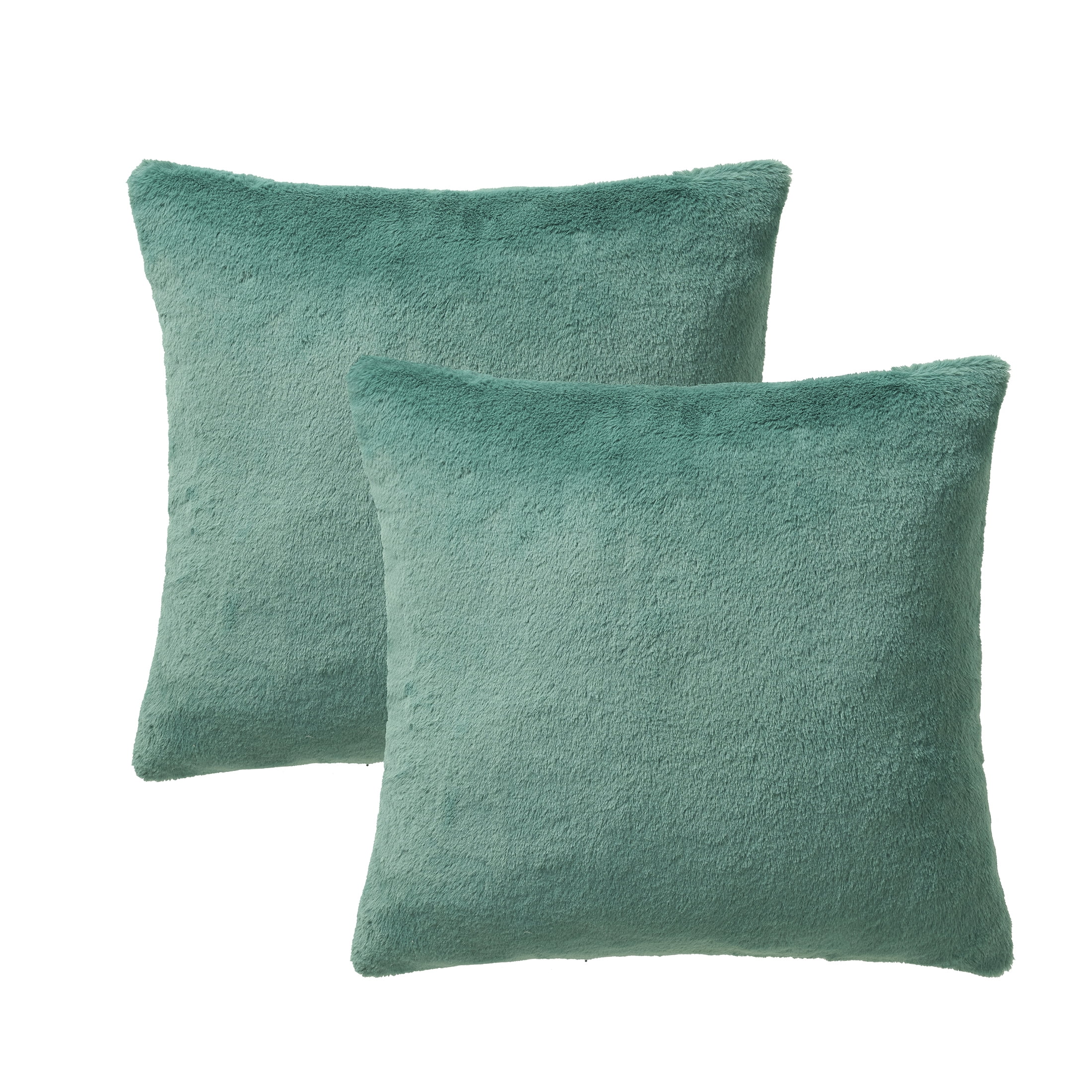 Mainstays 18" x 18" Green Faux Fur Trees Decorative Pillows (2 Count)