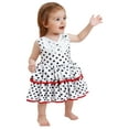 thumbnail image 3 of TiaoBug Little Girls Sleeveless Tassels Fringe V-Neck Tank Dress Princess Polka Dots Layered Tutu Party Dresses White 12-18M, 3 of 4