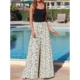 thumbnail image 6 of Jumpsuits for Women Summer One-Piece Sleeveless Boho Floral Wide Leg Romper Vacation Outfits Black& White Dots L, 6 of 9