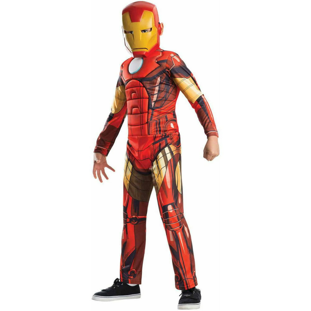 Boy's Deluxe Muscle Iron Man Halloween Costume - Walmart.com - Walmart.com