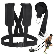 Sled Harness for Exercise, Physical Football Running Resistance Training Rope Kit, Tire Pulling Harness Fitness Exercise Workout Assistance Equipment Trainer with Adjustable Padded Shoulder Strap