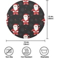 thumbnail image 4 of GZHJMY Christmas Santa Claus Round Placemats Set of 6, Non-Slip Table Mats Washable Heat Resistant Place Mats for Kitchen Dining Table Home Decor,15.4 Inch, 4 of 7