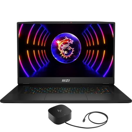 MSI Titan GT77HX Gaming Laptop (Intel i9-13980HX 24-Core, 17.3in 144Hz 4K Ultra HD (3840x2160), GeForce RTX 4080, 64GB DDR5 3600MHz RAM, 2x2TB PCIe SSD (4TB), Win 11 Pro)