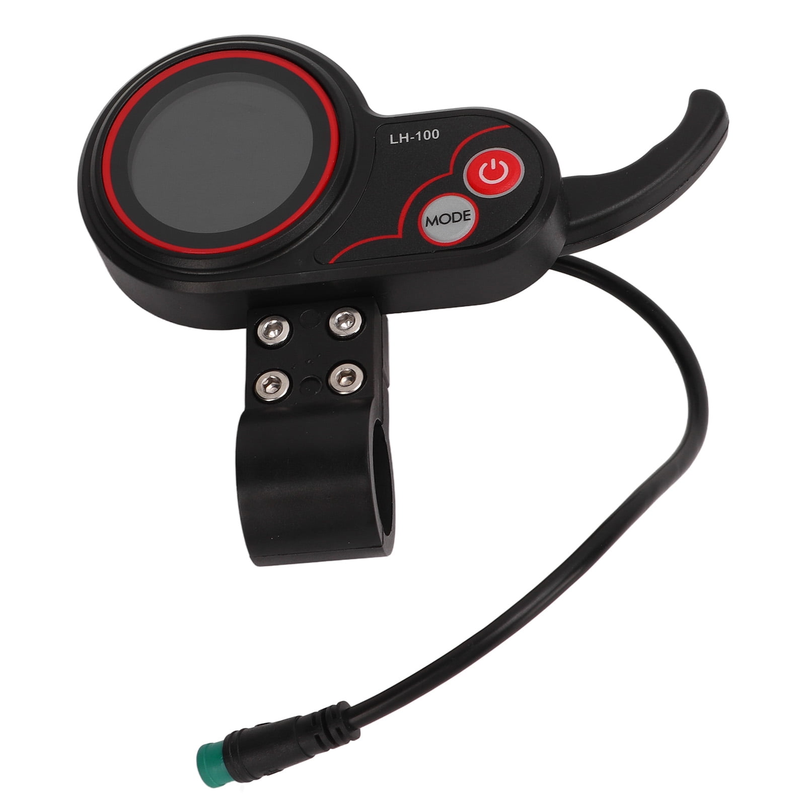 Compteur LCD Vélo Électrique EN06 - Écran Clair 24V 36V 48V 60V - Fil 6 Broches Étanché + Accélérateur Pouce 22.2mm