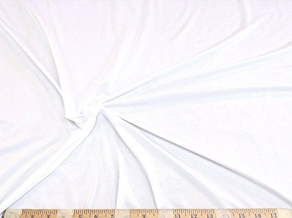 Fabric Light Weight Spandex 4 Way Stretch White LY785 (10 Yard Lot (Continuous))