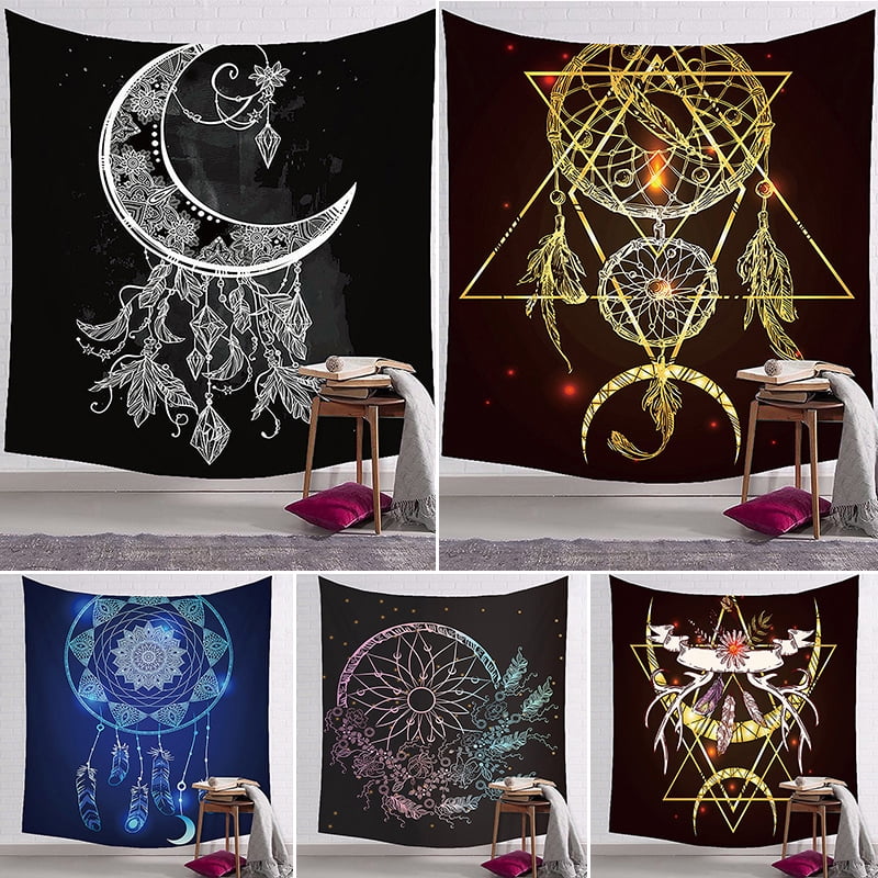Tapestry Dream Catcher Mandala Indian Wall Hanging Decor Bohemian Hippie Poster 