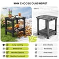 thumbnail image 5 of FUNDAZE HDPE 2-Layer End Table for Living Room, Outdoor Side Table, Patio Small End Table, Black, 5 of 12