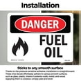 thumbnail image 3 of Fuel Oil OSHA Danger Vinyl Decal Label 5 Inch x 3.5 Inch - 10 Pack, 3 of 6