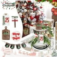 thumbnail image 5 of Christmas Tiered Tray Decoration, Winter Wooden Table Sign, Wooden Christmas Decorations For Winter Rustic Party, 5 of 7