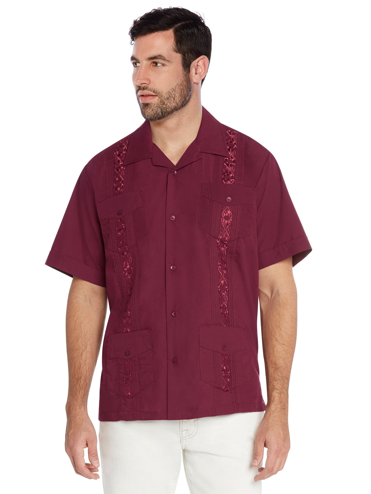 vkwear Men's Guayabera Cuban Beach 