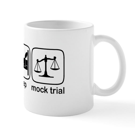 CafePress - Eat Sleep Mock Trial Mug - 11 oz Ceramic Mug - Novelty Coffee Tea Cup