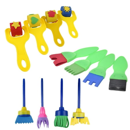 CHEEPUM for Kids Age 8 Kids Paint Brushes Sponge Painting Brush Tool Set for Children Toddler Toy 12Pcs Circuit Games for Kids 12
