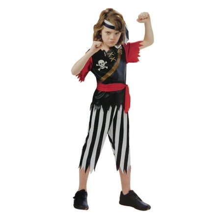 Boys Pirate King Child Halloween Costume Shirt Pants Waist Sash Headband