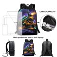 thumbnail image 6 of HUIACONG Steam Train Print School Backpack for Kids Ages 6-18 Large Capacity Lightweight Water-Resistant Bookbag for Boys Girls Elementary Middle High School Daily Use, 6 of 6