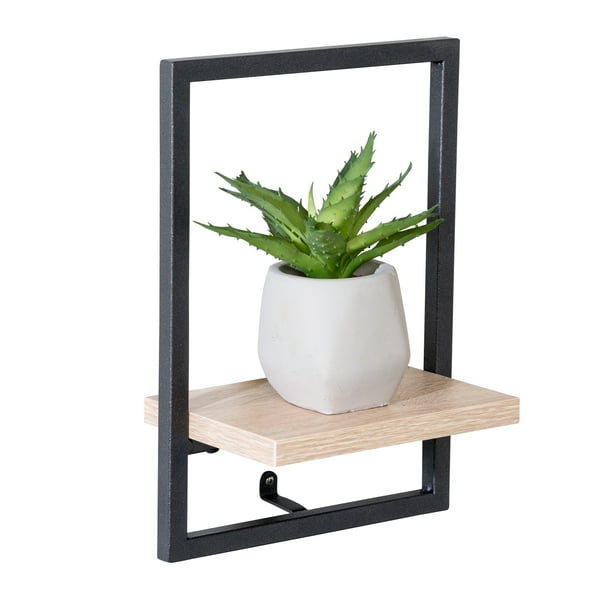 HoneyCanDo Small Vertical Floating Wall Shelf