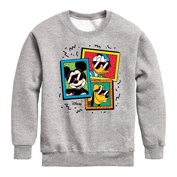 Disney - Mickey Friends Sunglasses Graphic Long Sleeve Fleece Sweatshirt