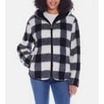 thumbnail image 3 of Weatherproof Women Size Small (4-6), Reversible Plush Hooded Jacket, Black/White, 3 of 7