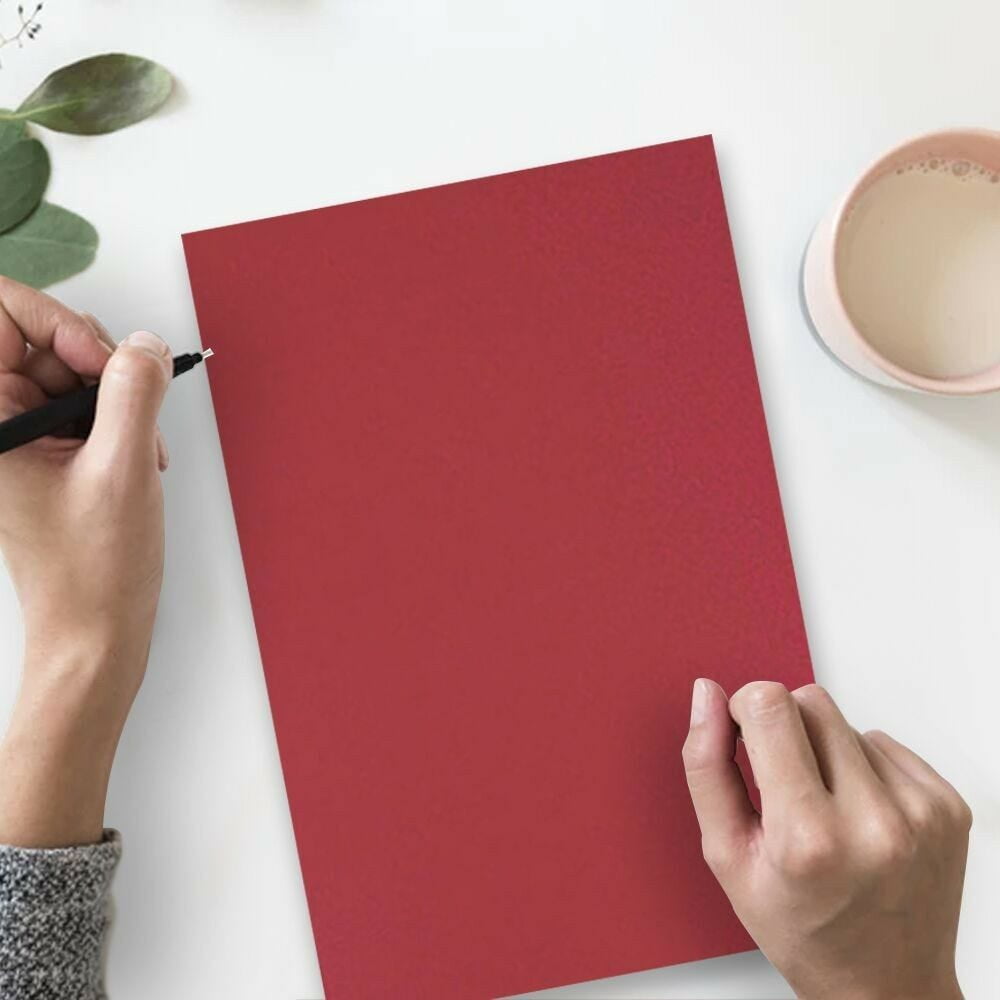 JAM Paper Legal Cardstock, 8 1/2 x 14, 100lb Dark Red, 50 per Pack