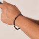 thumbnail image 2 of Pulsera de acero inoxidable con piedra de bambú negra para mujer, 2 of 3