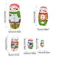 thumbnail image 3 of Russian Nesting Dolls Handmade Wooden Matryoshka Santa Christmas Decor - 5 Piece Set Holiday Home Decoration Traditional Folk Art Gift for Collectors & Klds, 3 of 6