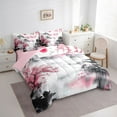 thumbnail image 3 of Castle Fairy Watercolor Scenery Twin Bedding Sets,Japanese Style Bedding Comforter Set, 3 of 8