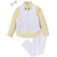 thumbnail image 2 of Lycody 5PCS Boys Formal Slim Suit for Teen Vest Pants Shirt Bowtie and Tie Set Dresswear wedding Prom, 2 of 7