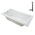 thumbnail image 5 of Streamline N-4080-706-CH 66 in. x 34 in. Acrylic Soaking Drop-In Bathtub in Glossy White, With External Drain in Polished Chrome, 5 of 12