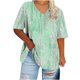 thumbnail image 2 of Karight Plus Size Women Tunic Tops Short Sleeve Tshirts Floral Printed V Neck T Shirt Plus Size Vacation Beach Blouse, 2 of 4